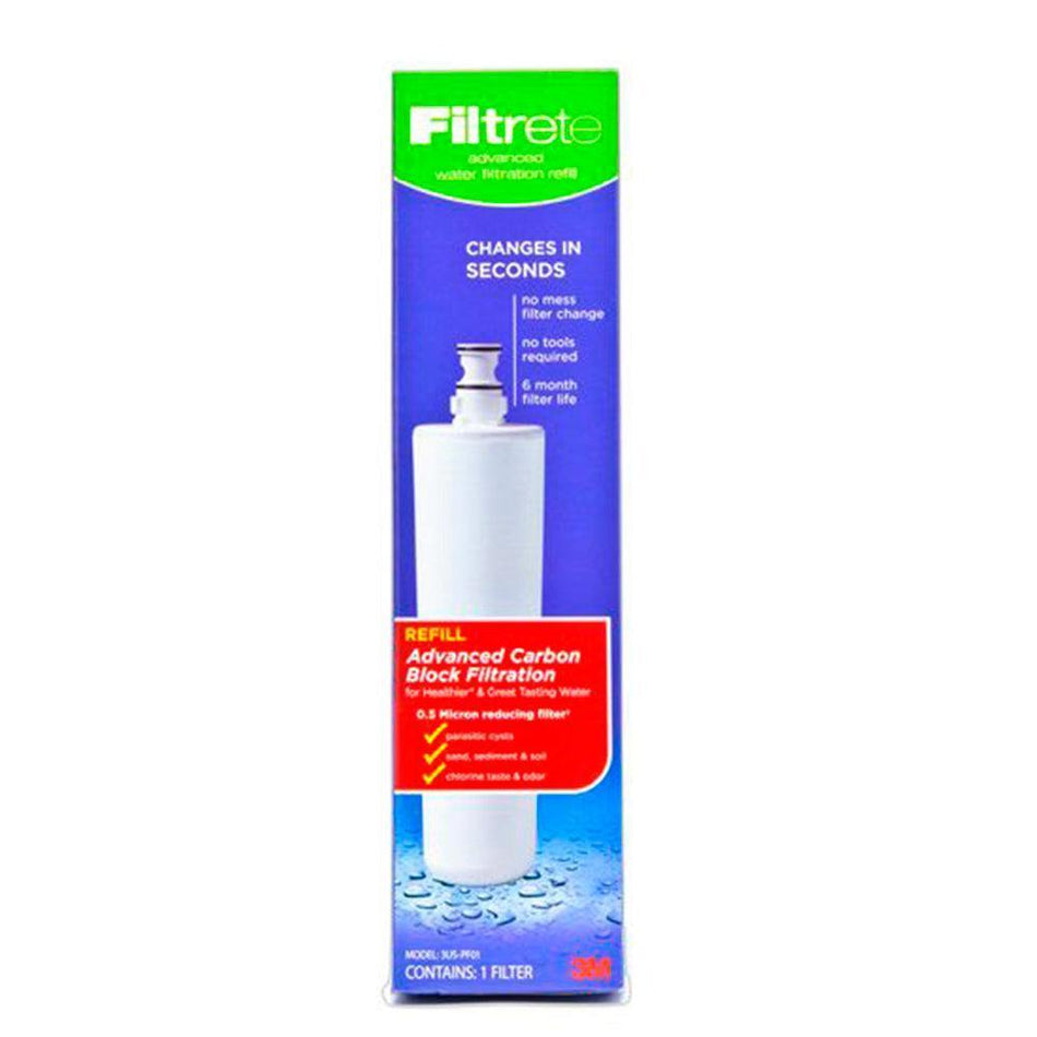 3M Filtrete 3US-PF01 Undersink Water Filter Replacement Cartridge - Filtered Waters