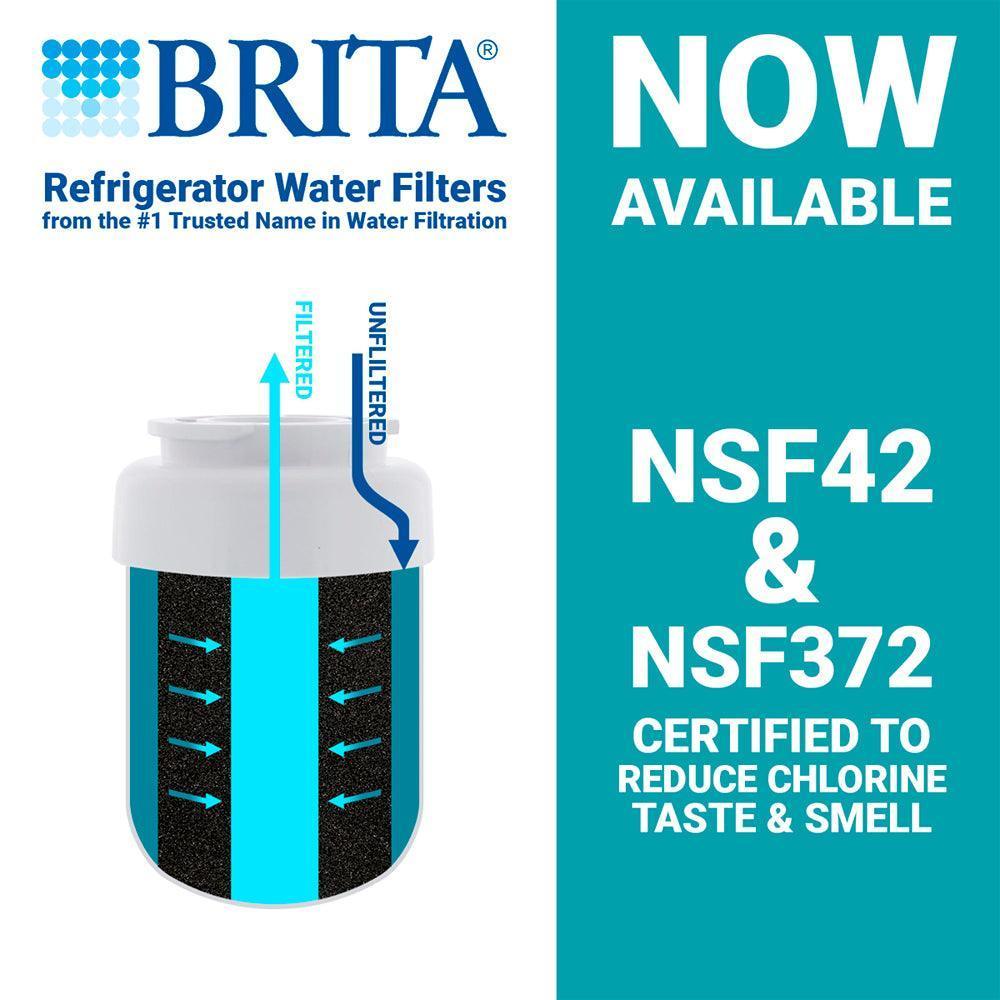 BRITA MWF Replacement For GE SmartWater MWFP Refrigerator Water Filter - Filtered Waters